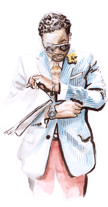 Illustration of a well dressed black man